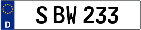 Trailer License Plate